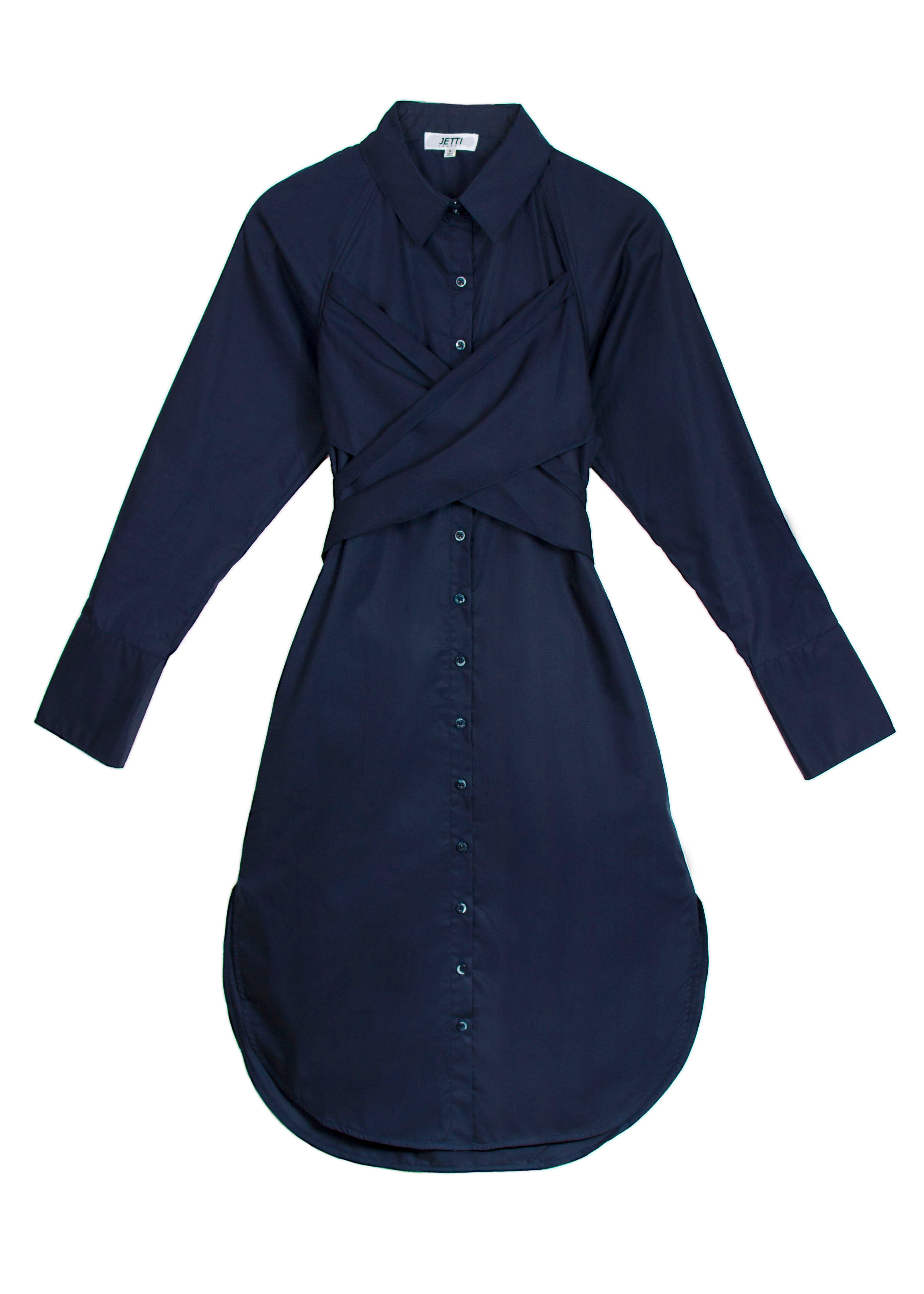 Criss Cross Dress in Navy