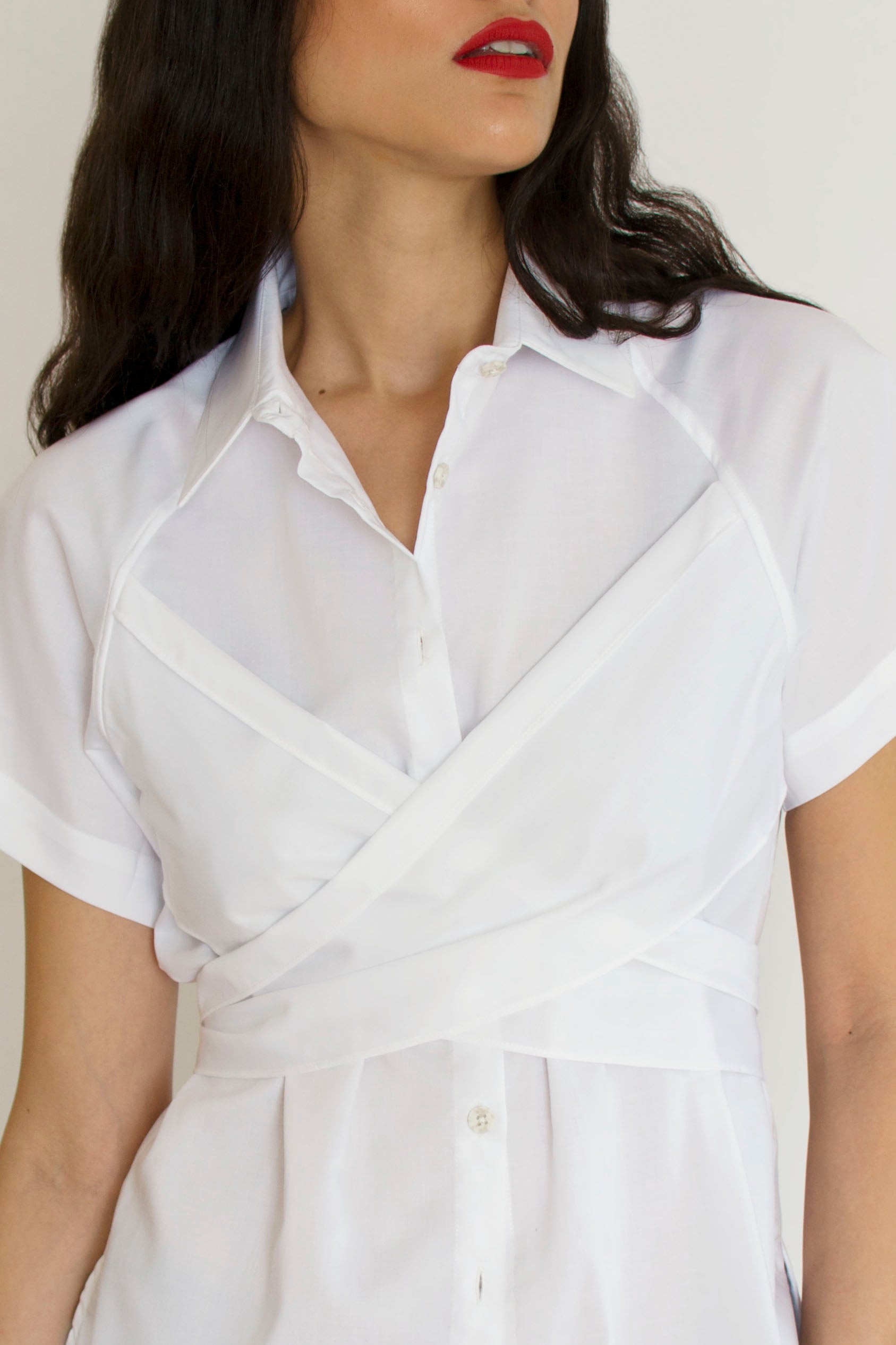 Criss Cross Shirt White